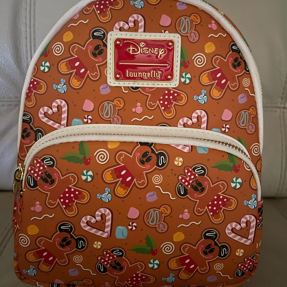 Disney loungefly Christmas gingerbread backpack